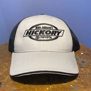 NWOT Hickory Toyota dealership hat black gray adjustable 6 panel mesh back cap
